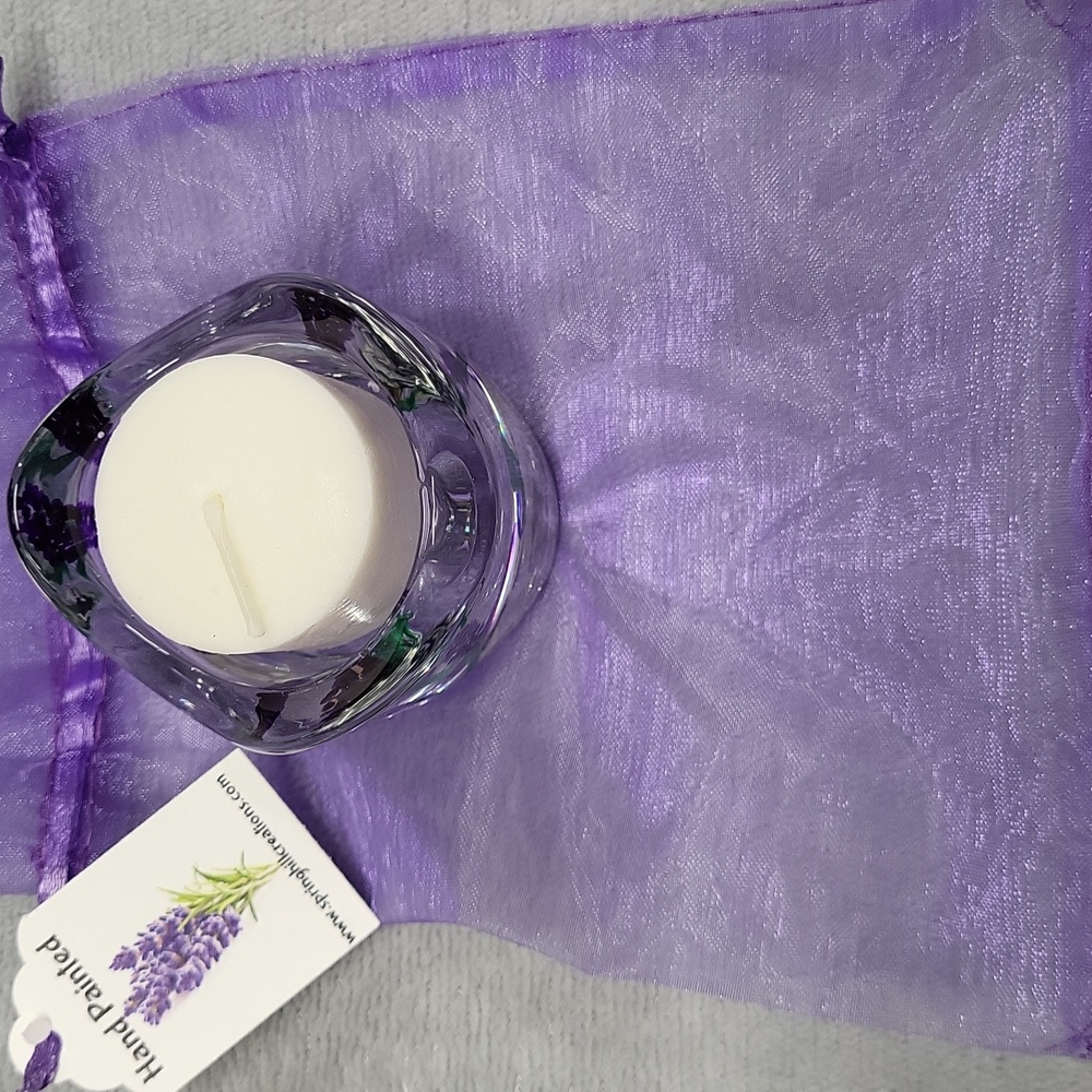 NWT Votive Candle Holder, Candle, and Bag ~ Unscented - Picture 7 of 11